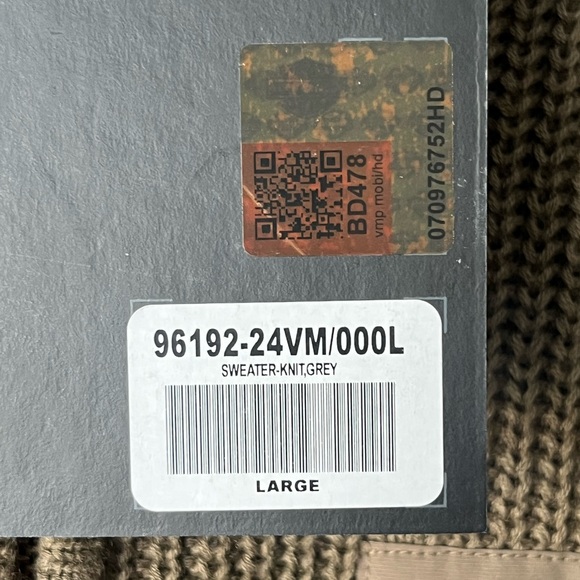 NWT Harley Davidson Willie G Skull wool blend zip up sweater large - Picture 12 of 15